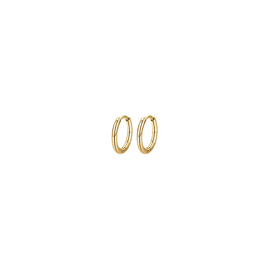 PENDIENTES DE ARO DE ACERO DORADO DE 16 MM PARA MUJER