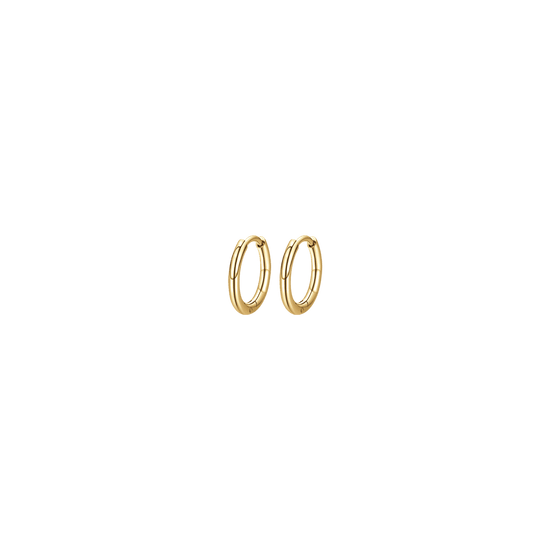 PENDIENTES DE ARO DE ACERO DORADO DE 16 MM PARA MUJER
