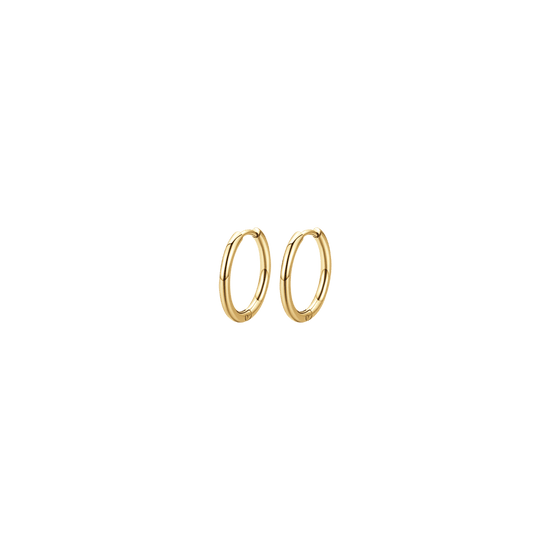 PENDIENTES DE ARO DE ACERO DORADO DE 19 MM PARA MUJER