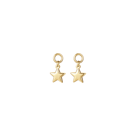 PENDIENTES DE MUJER IP DE ACERO DORADO CON ESTRELLA