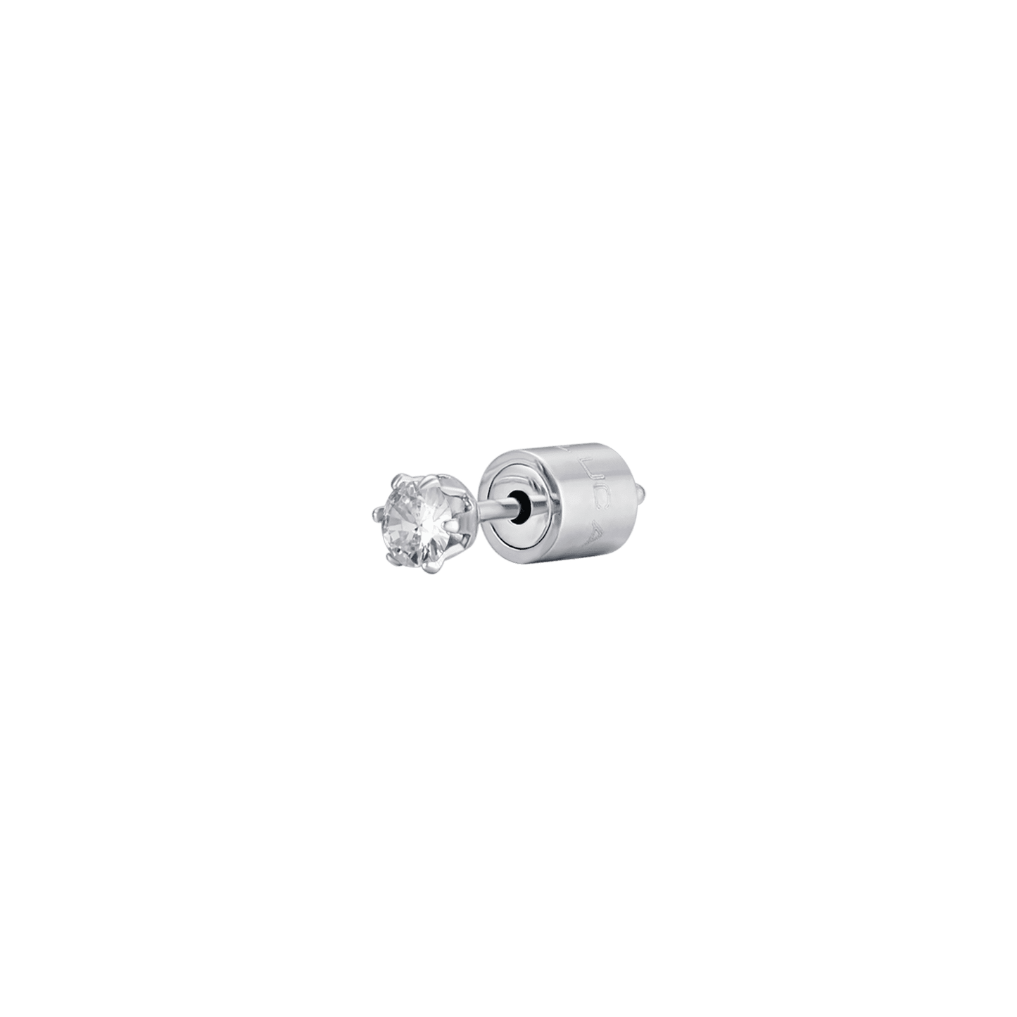 PENDIENTE MONO POINT LIGHT DE ACERO CON CRISTAL BLANCO