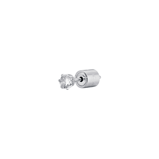 PENDIENTE MONO POINT LIGHT DE ACERO CON CRISTAL BLANCO