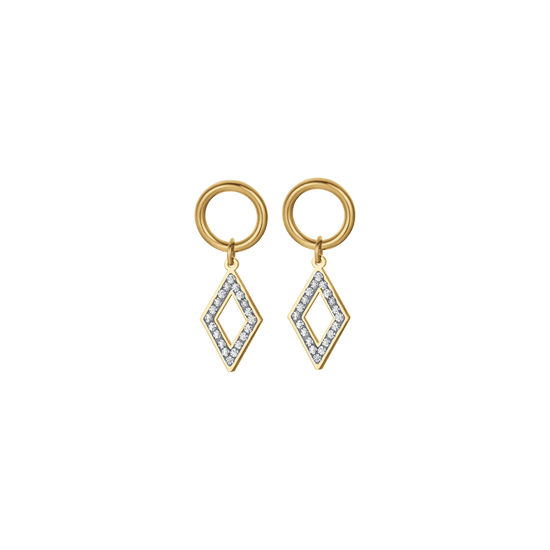 PENDIENTES DE ACERO PARA MUJER CON CRISTALES BLANCOS