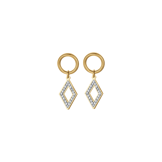 PENDIENTES DE ACERO PARA MUJER CON CRISTALES BLANCOS