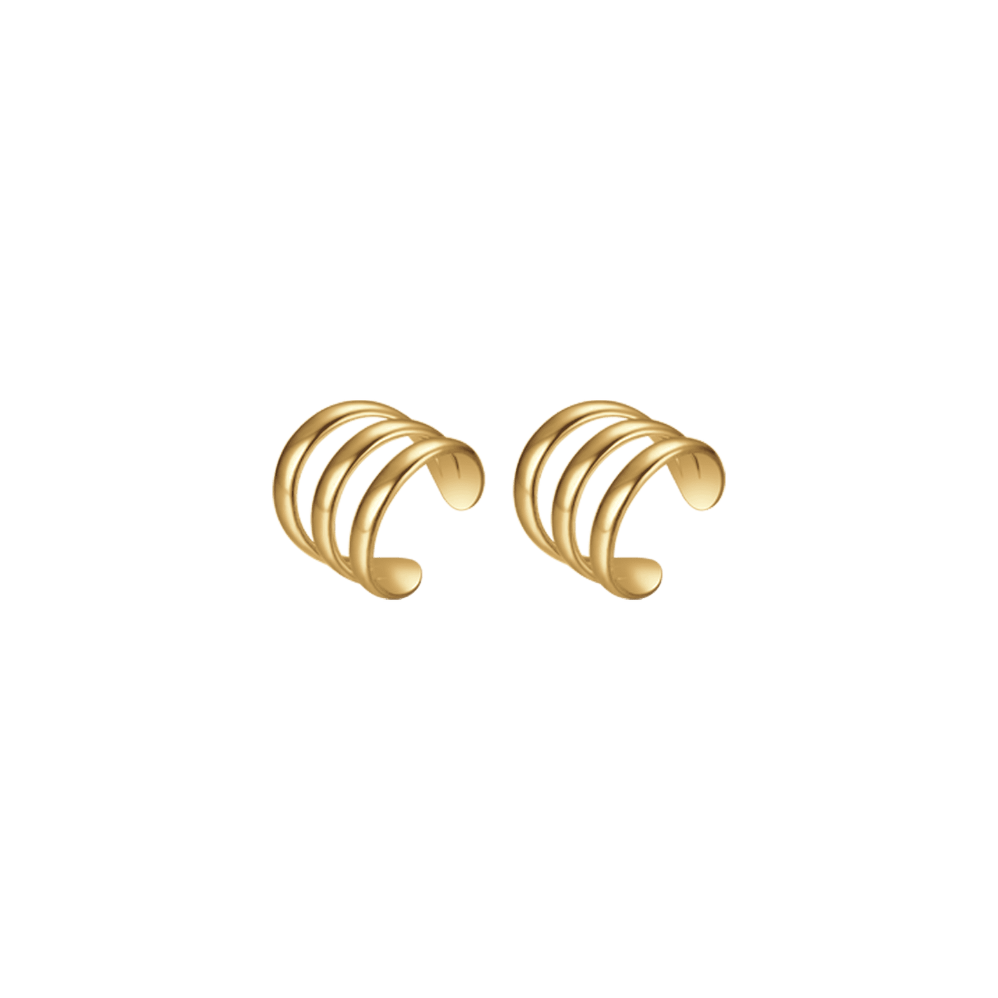 BRAZALETE DE OREJA DE ACERO DORADO IP PARA MUJER
