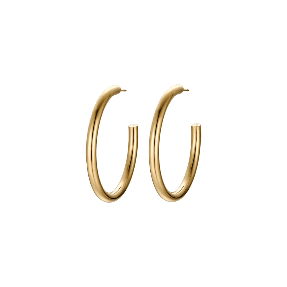 PENDIENTES DE ARO DE ACERO IP ORO PARA MUJER