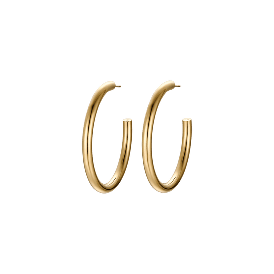 PENDIENTES DE ARO DE ACERO IP ORO PARA MUJER