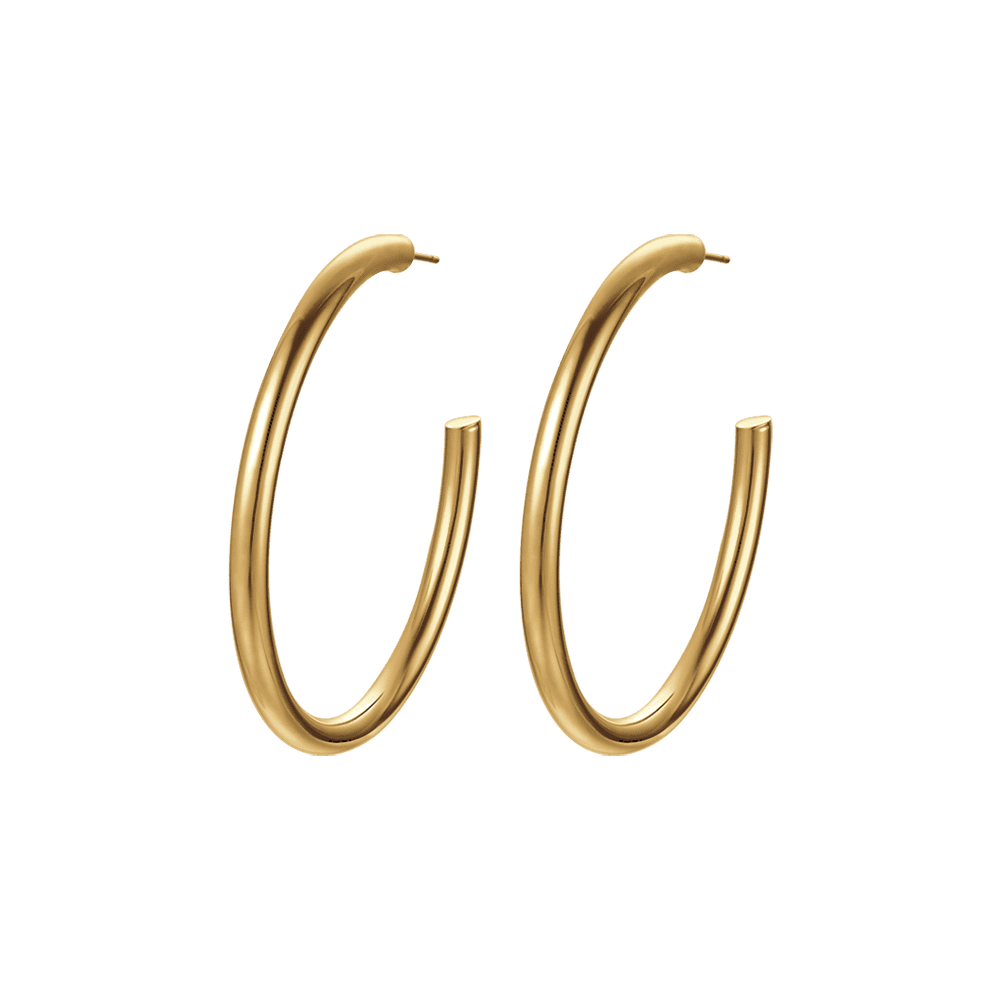 PENDIENTES DE ARO DE ACERO IP ORO PARA MUJER