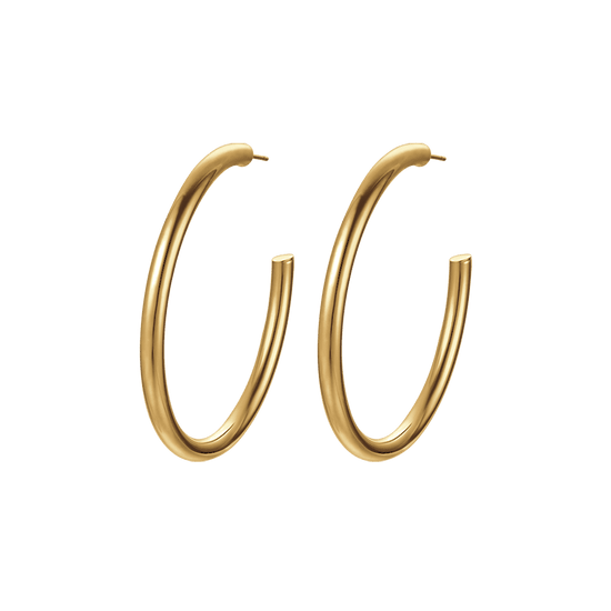 PENDIENTES DE ARO DE ACERO IP ORO PARA MUJER