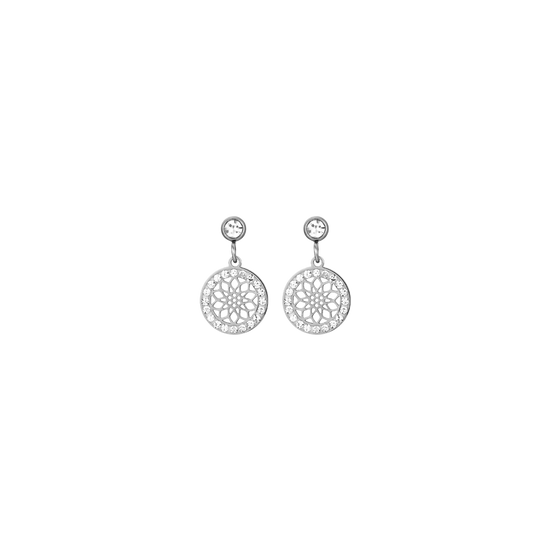 MUJER PENDIENTES DE ACERO FLOR DE LA VIDA