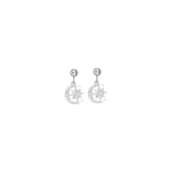 PENDIENTES ESTRELLA Y LUNA DE ACERO PARA MUJER