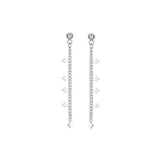 PENDIENTES DE ACERO PARA MUJER CON DIAMANTES