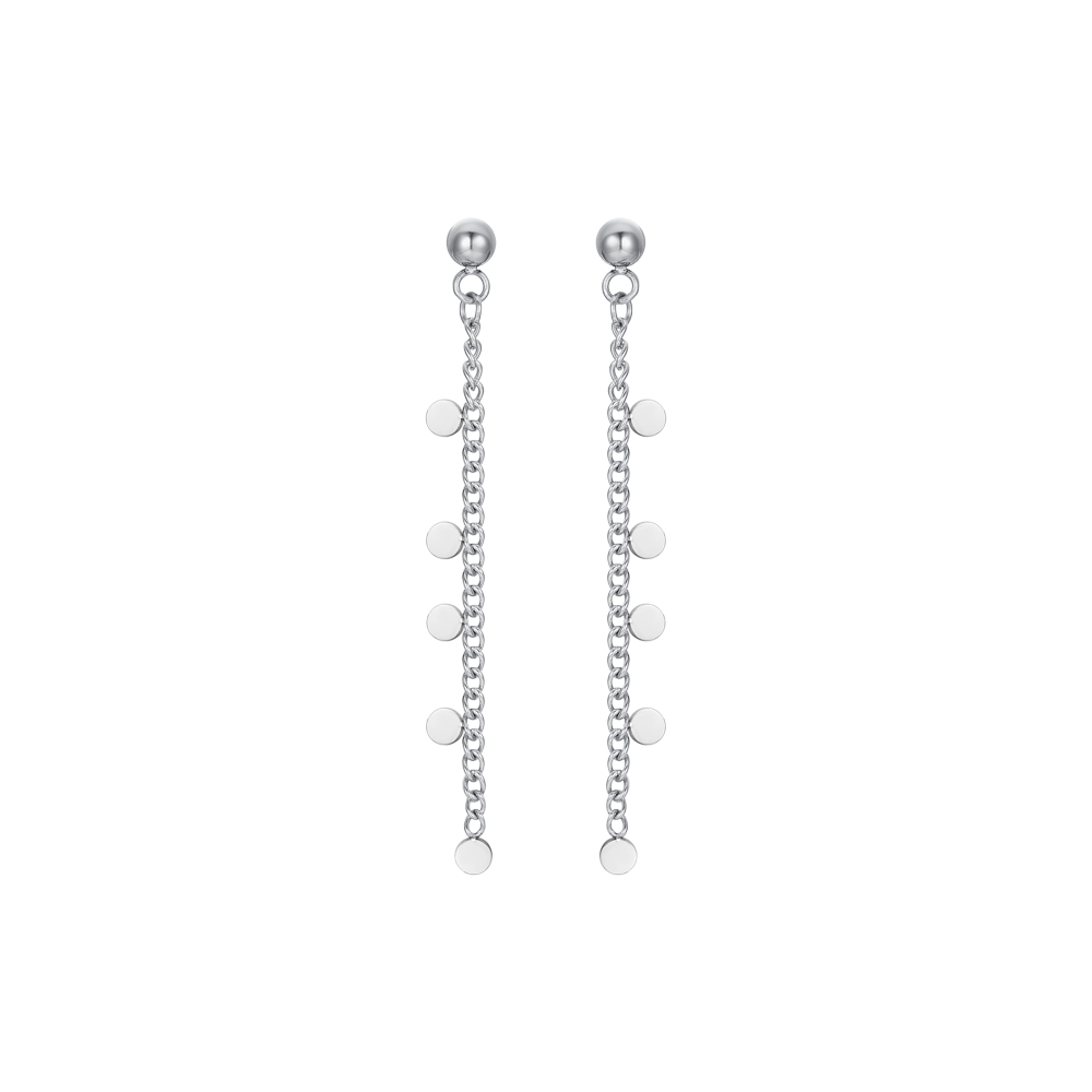 PENDIENTES DE ACERO CON AROS PARA MUJER