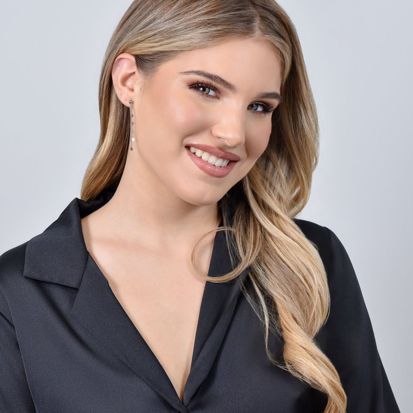 PENDIENTES DE ACERO CON AROS PARA MUJER