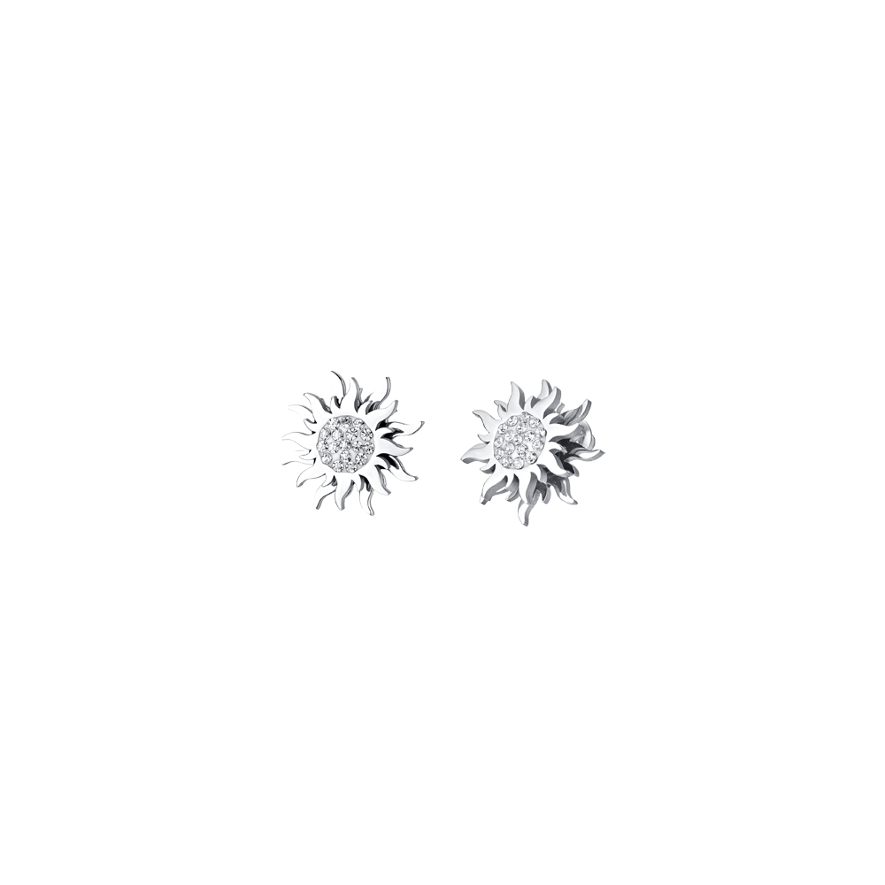 PENDIENTES GIRATORIOS SOL DE ACERO PARA MUJER