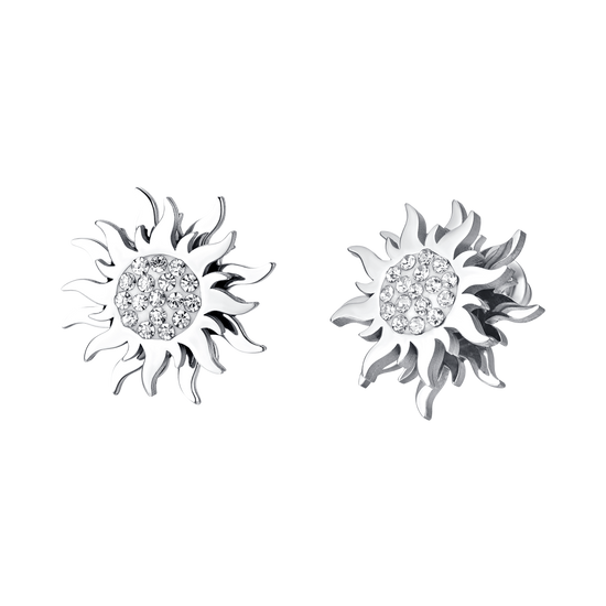 PENDIENTES GIRATORIOS SOL DE ACERO PARA MUJER