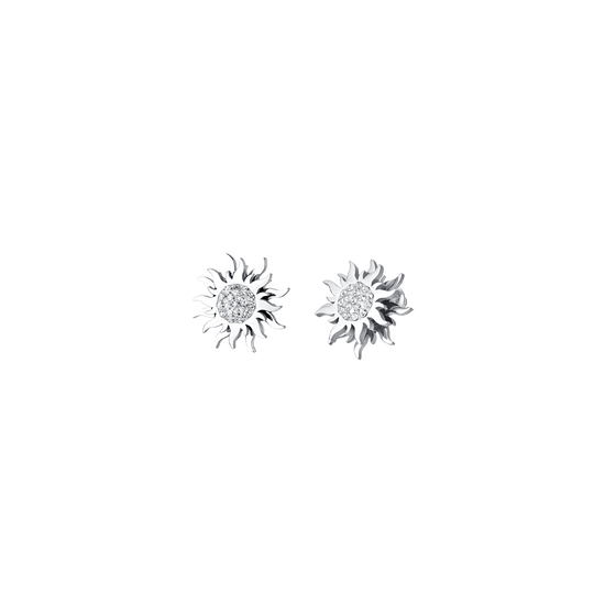 PENDIENTES GIRATORIOS SOL DE ACERO PARA MUJER