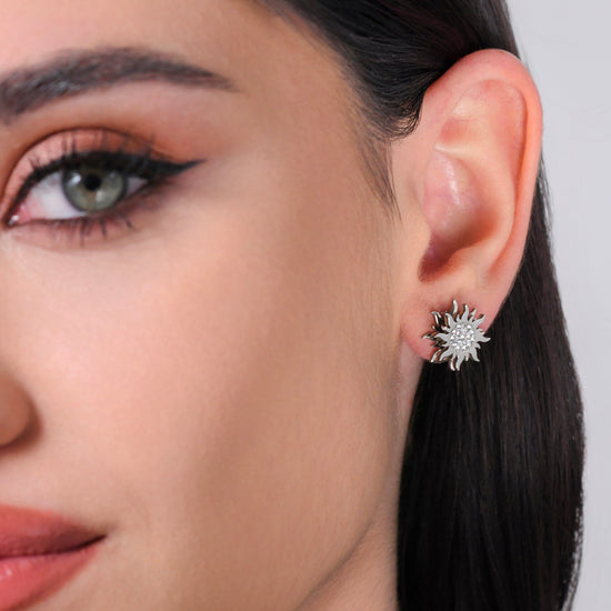 PENDIENTES GIRATORIOS SOL DE ACERO PARA MUJER