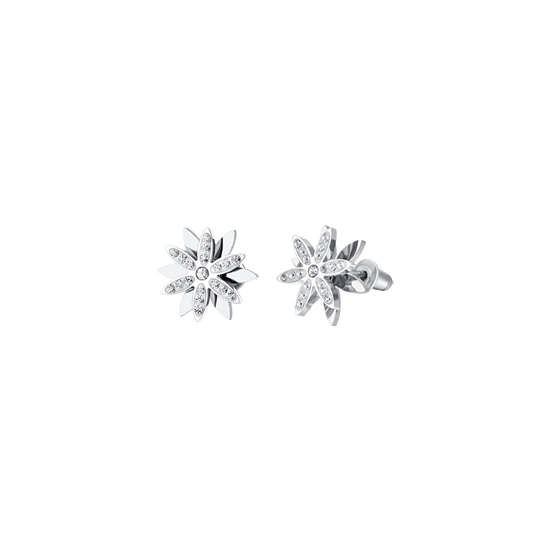 PENDIENTES GIRATORIOS FLOR DE LA VIDA DE ACERO PARA SEÑORA