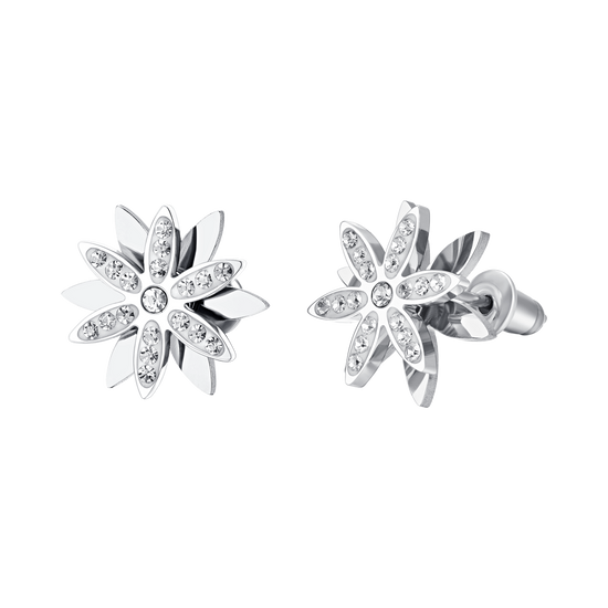 PENDIENTES GIRATORIOS FLOR DE LA VIDA DE ACERO PARA SEÑORA