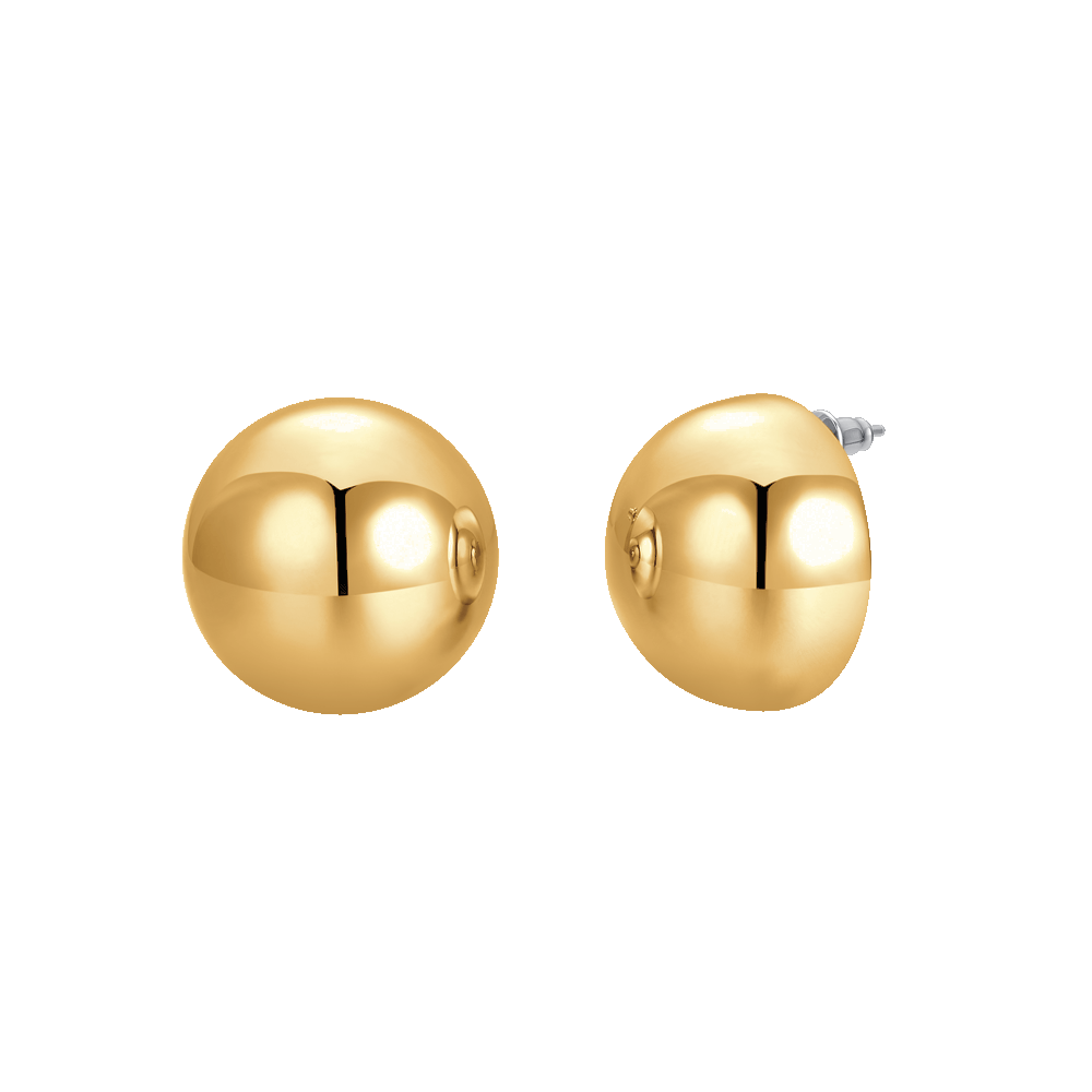 ORECCHINI DONNA A GOCCIA 25 mm IN ACCIAIO IP GOLD