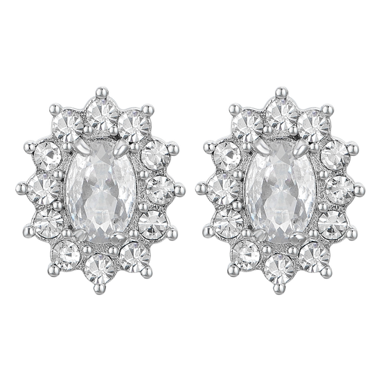 ORECCHINI DONNA IN ACCIAIO CRISTALLI E ZIRCONE BIANCO