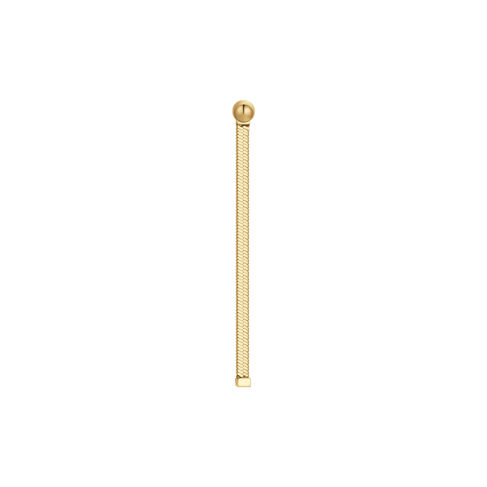 MONO ORECCHINO DONNA IN ACCIAIO IP GOLD CON SFERE