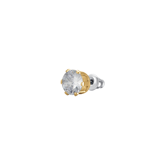 MONO ORECCHINO DONNA IN ACCIAIO IP GOLD CON ZIRCONE BIANCO