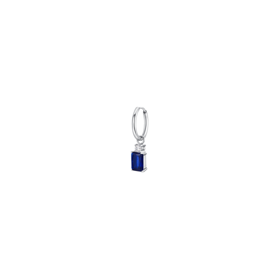 MONO ORECCHINI DONNA IN ACCIAIO CON ZIRCONI BLU E BIANCHI