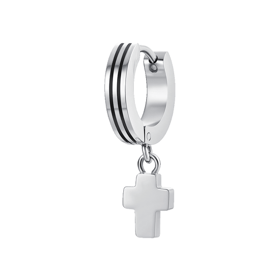 PENDIENTE MONO DE ACERO CON CRUZ