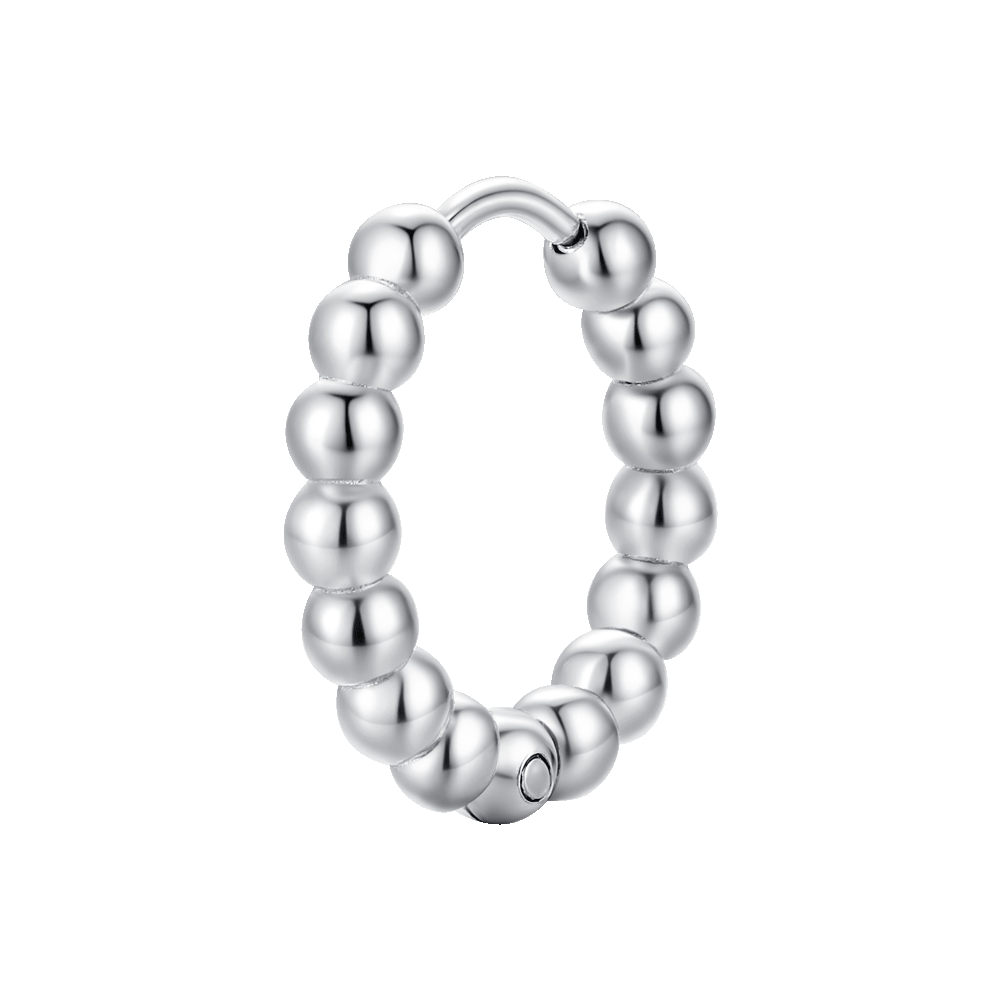 MONO ORECCHINO DONNA IN ACCIAIO MOTIVO A SFERE