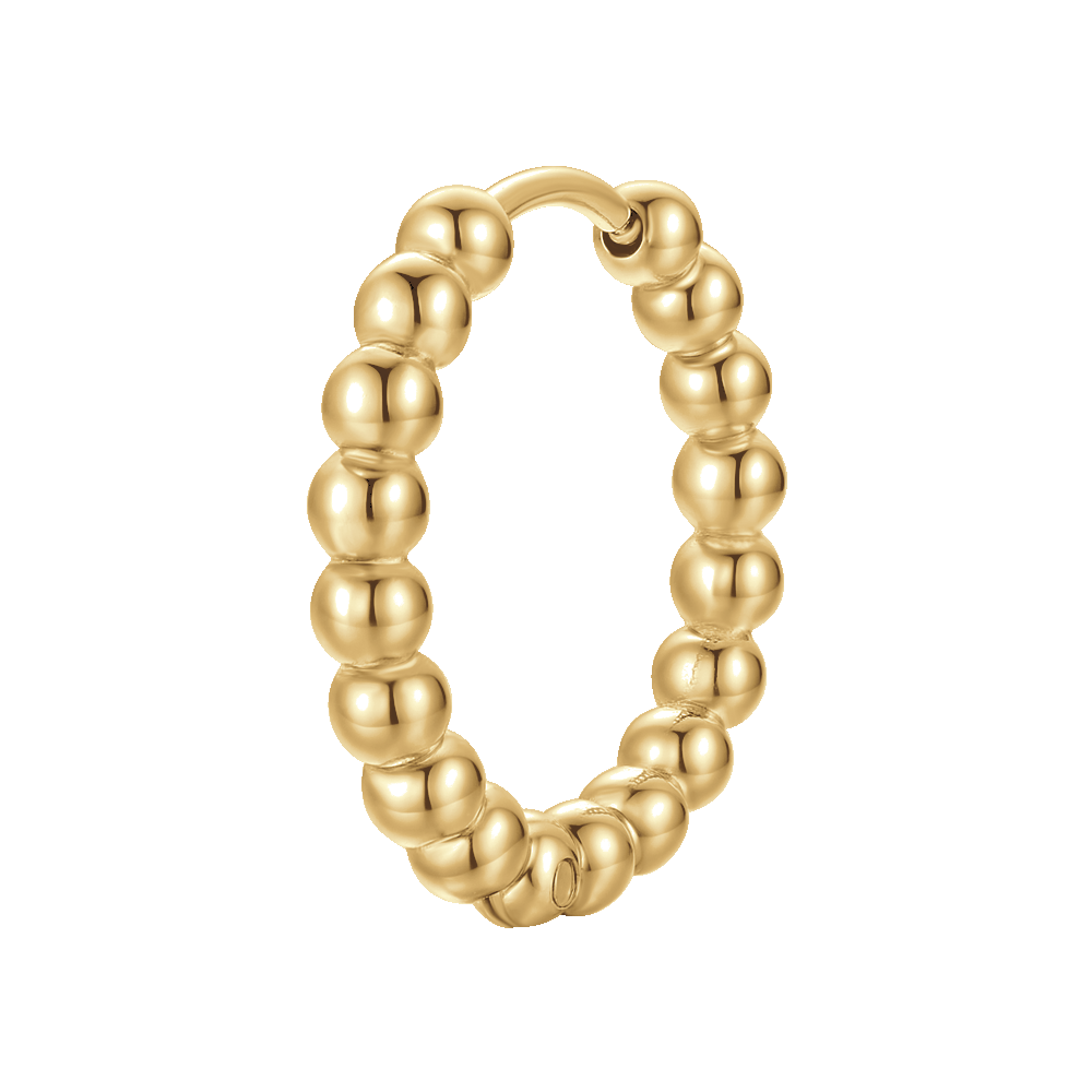 MONO ORECCHINO DONNA IN ACCIAIO IP GOLD MOTIVO A SFERE