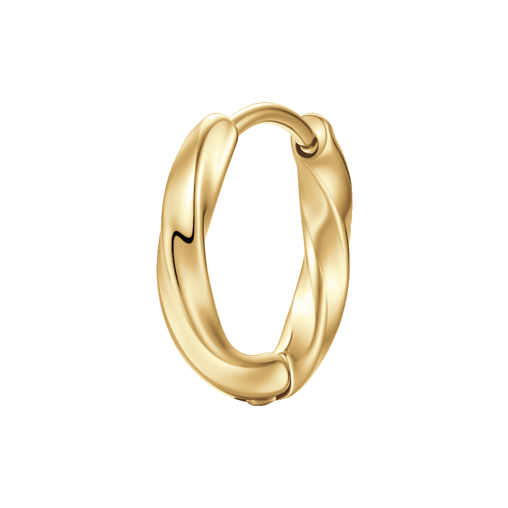 MONO ORECCHINO DONNA IN ACCIAIO IP GOLD CON MOTIVO RITORTO