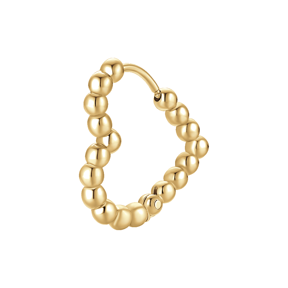 MONO ORECCHINO DONNA IN ACCIAIO IP GOLD MOTIVO A SFERE