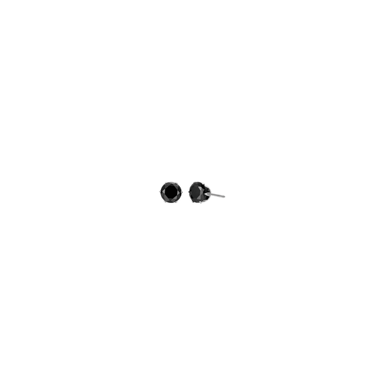 PENDIENTES DE FOCOS DE ACERO CON CRISTAL NEGRO