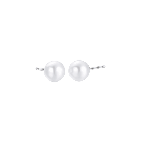 PENDIENTES DE PERLAS DE ACERO PARA MUJER