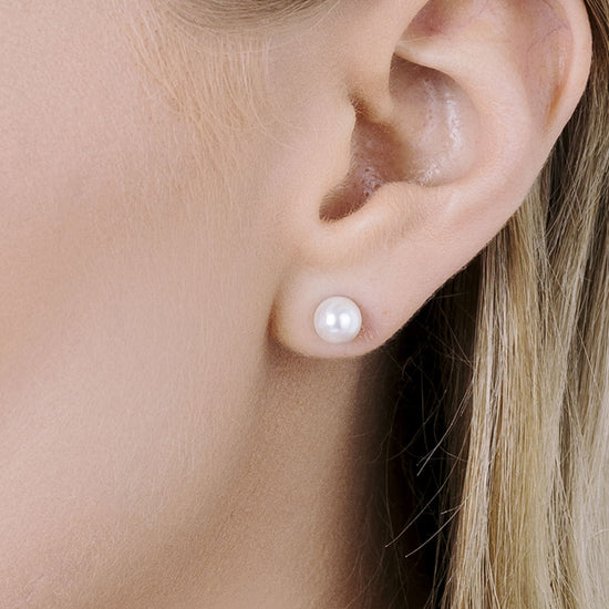 PENDIENTES DE PERLAS DE ACERO PARA MUJER