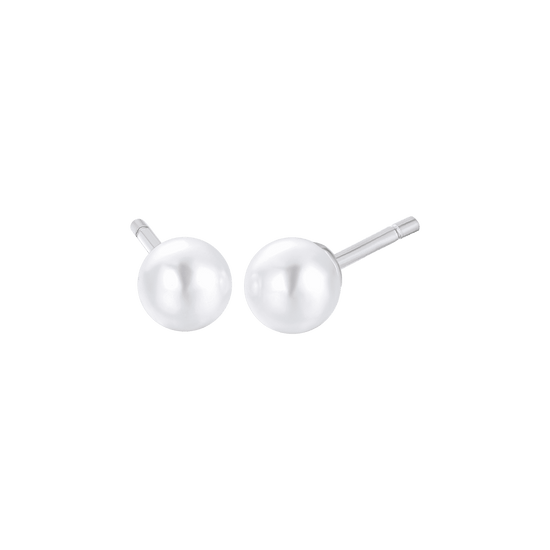 PENDIENTES DE PERLAS DE ACERO PARA MUJER