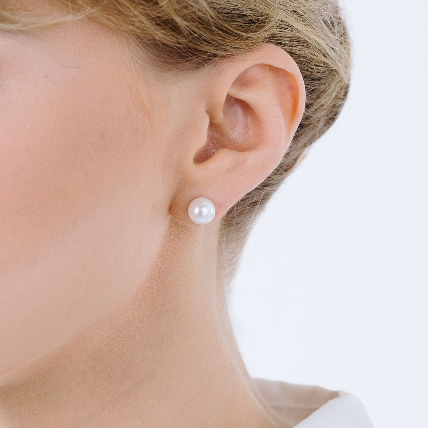 PENDIENTES DE PERLAS DE ACERO PARA MUJER