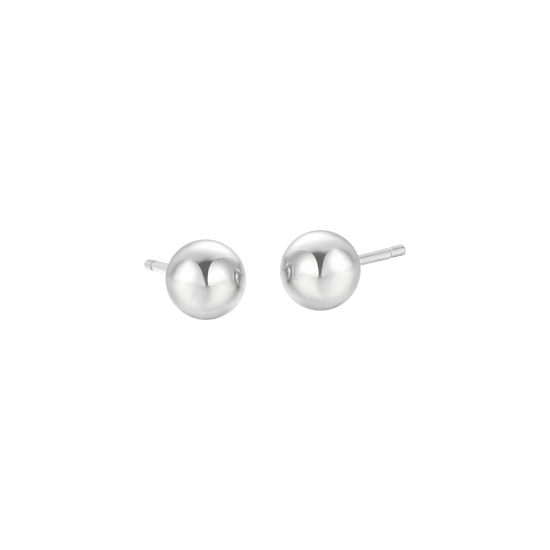 PENDIENTES DE ACERO PARA MUJER CON ESFERA