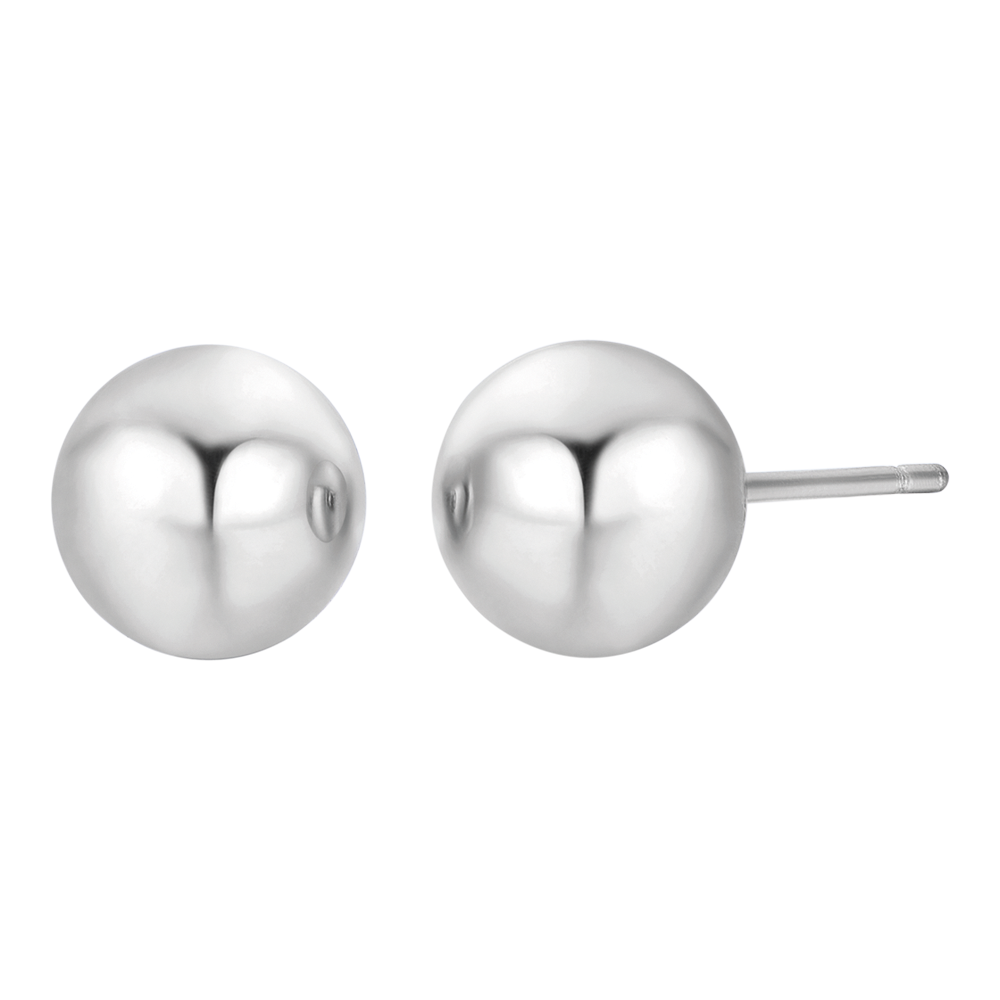 PENDIENTES DE ACERO PARA MUJER CON ESFERA