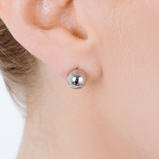 PENDIENTES DE ACERO PARA MUJER CON ESFERA