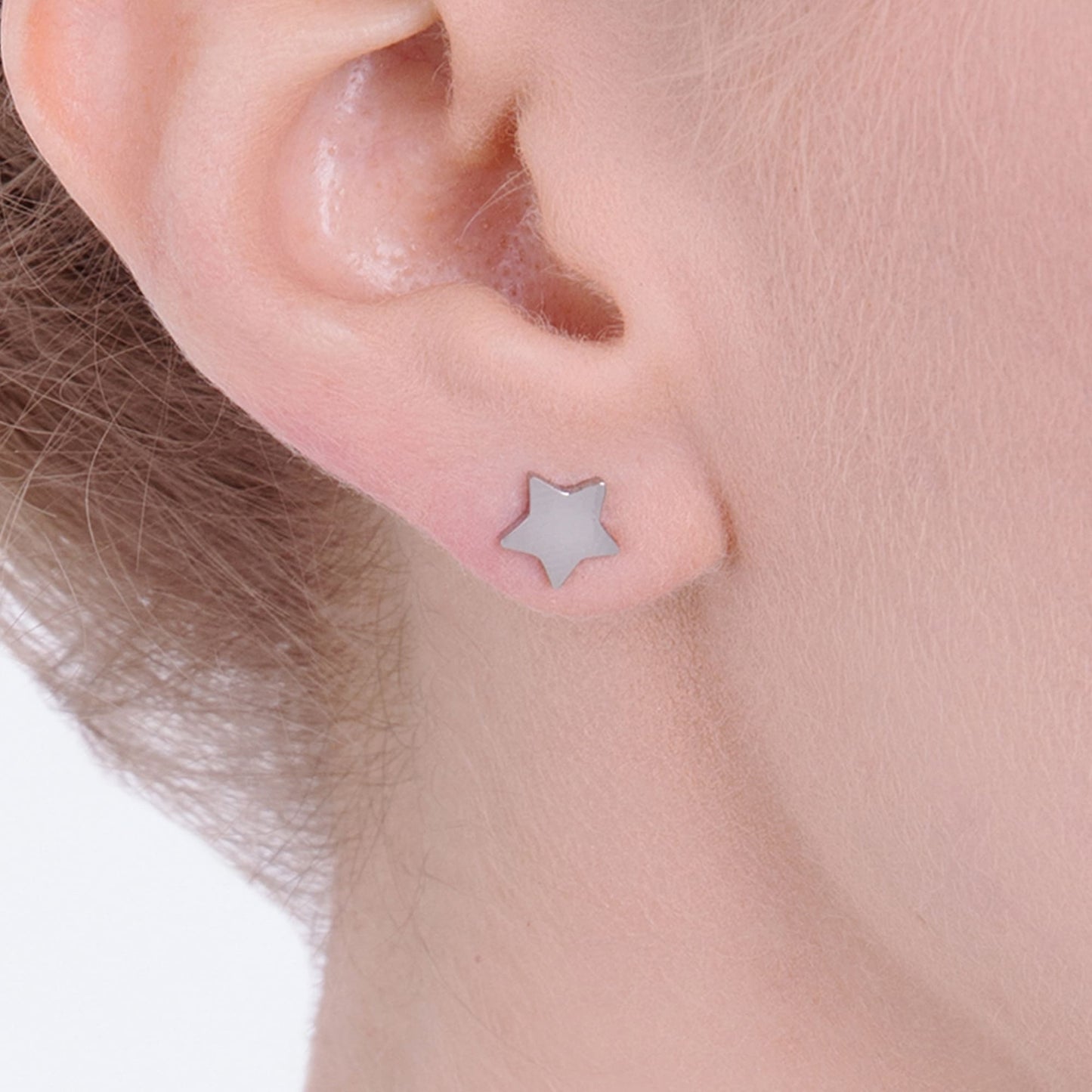 PENDIENTES DE ESTRELLA DE ACERO PARA MUJER