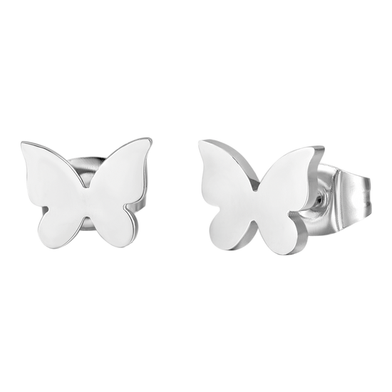 PENDIENTES DE MARIPOSA DE ACERO PARA MUJER