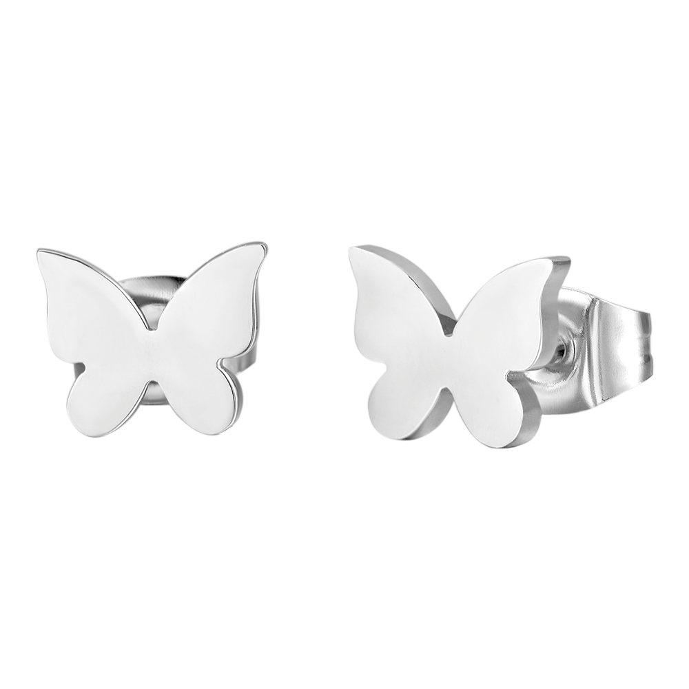 PENDIENTES DE MARIPOSA DE ACERO PARA MUJER