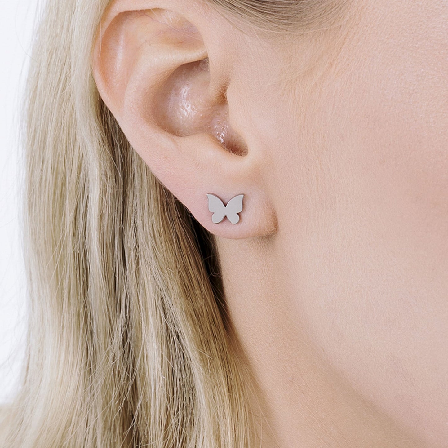 PENDIENTES DE MARIPOSA DE ACERO PARA MUJER