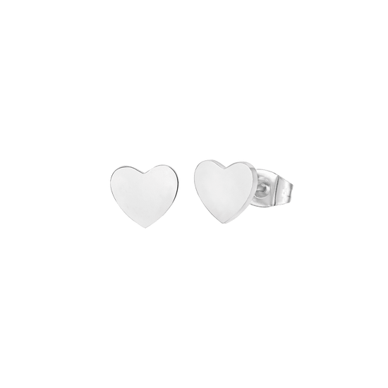 PENDIENTES DE CORAZÓN DE ACERO PARA MUJER