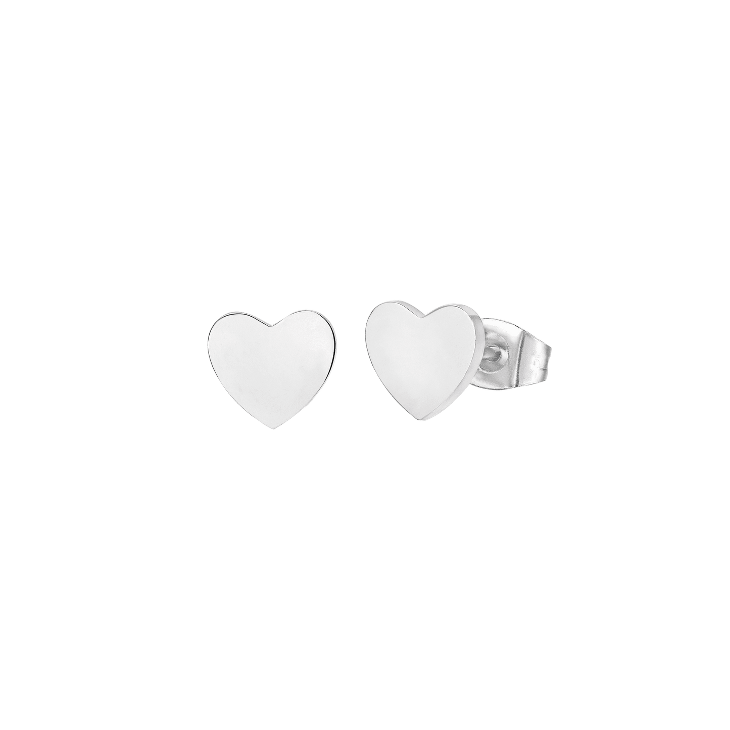 PENDIENTES DE CORAZÓN DE ACERO PARA MUJER