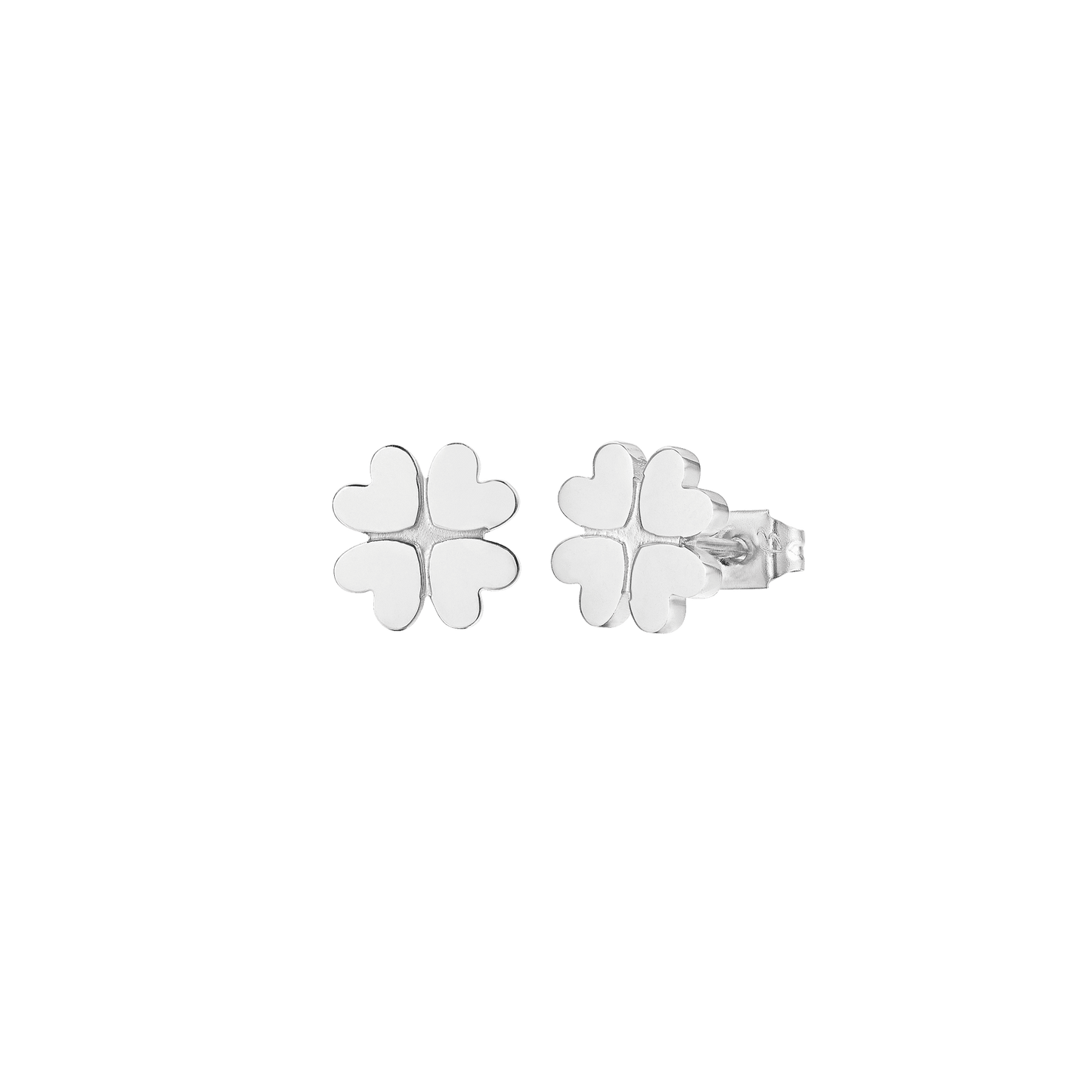 PENDIENTES DE TRÉBOL DE CUATRO HOJAS DE ACERO PARA MUJER