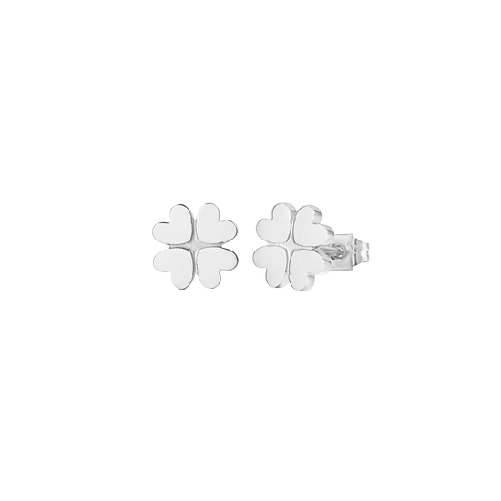 PENDIENTES DE TRÉBOL DE CUATRO HOJAS DE ACERO PARA MUJER